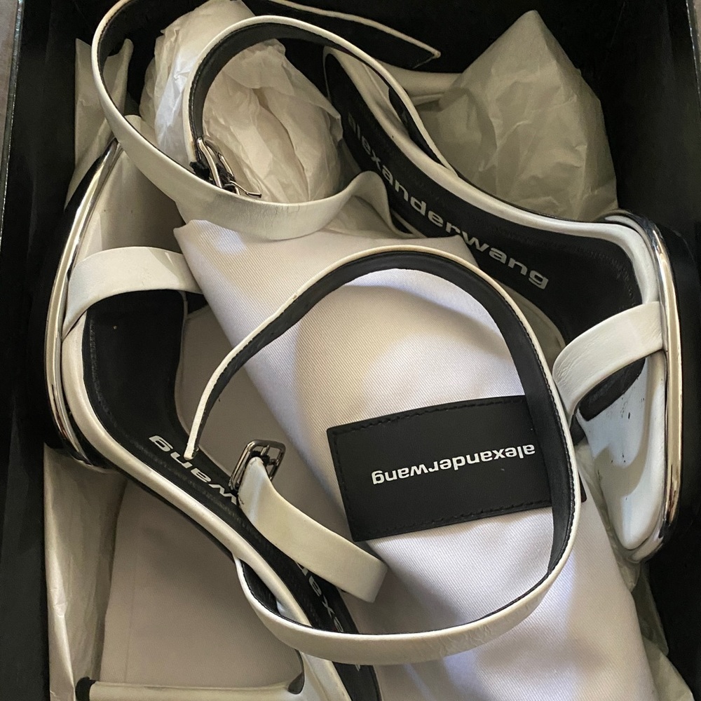 Alexander wang heel white leather